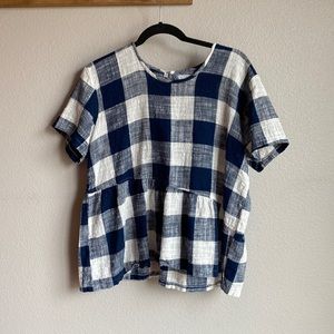 BYTAVI/ Asymetrical Peplum Top size L